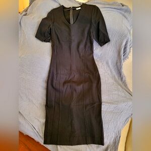 CAbi Claire black pointe knit shealth